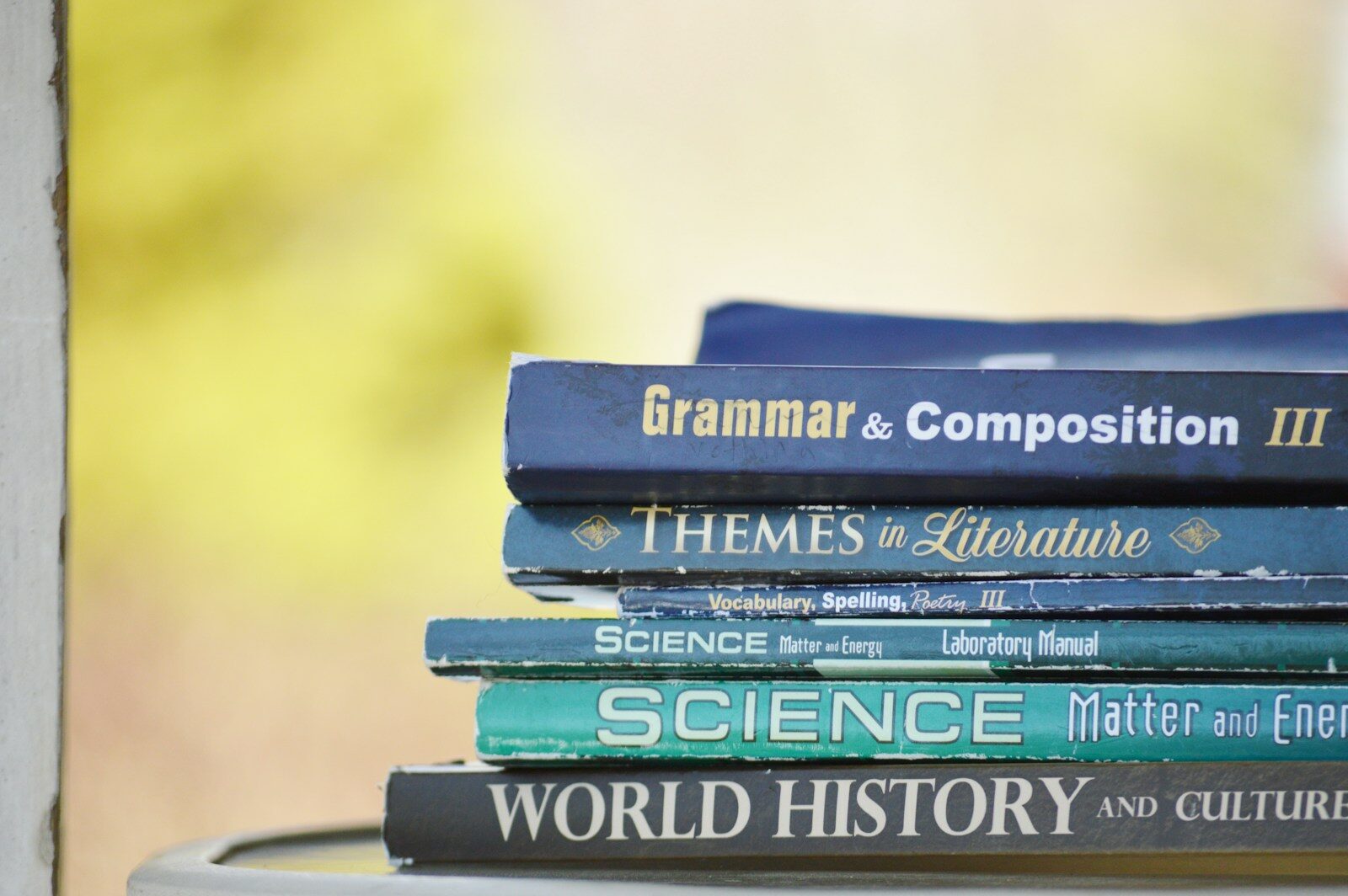 Stack of textbooks - learn a new language overnight concept
